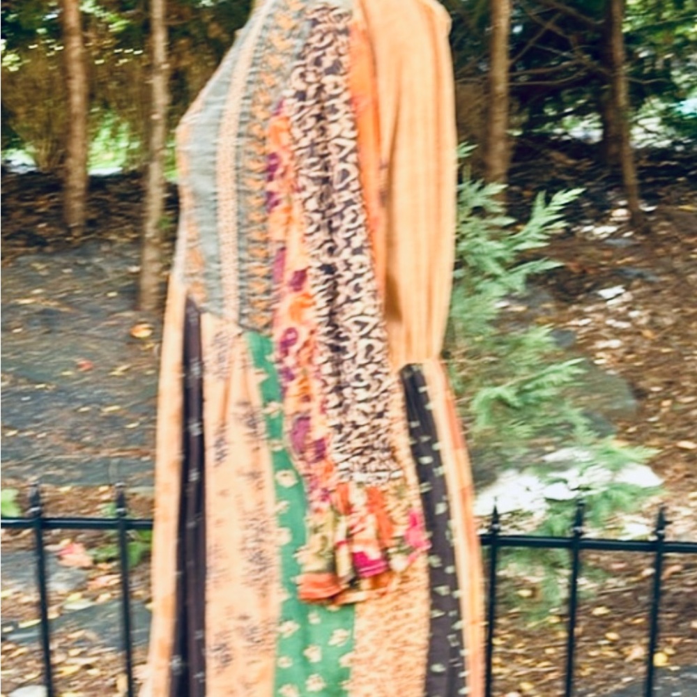 Young Threads Bohemian Patchwork Long Sleeve Dress - Picture 4 of 10
